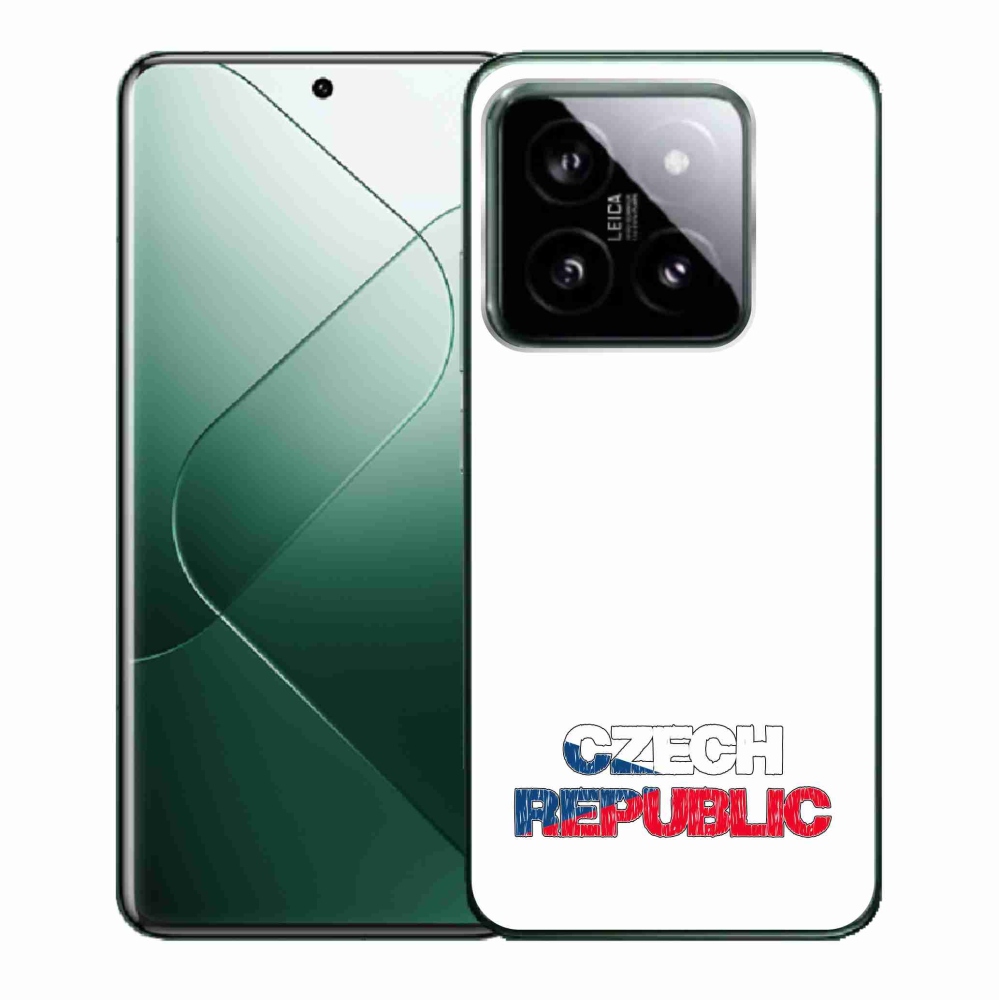 Gél borító mmCase a Xiaomi 14 - Csehország fehér háttérrel