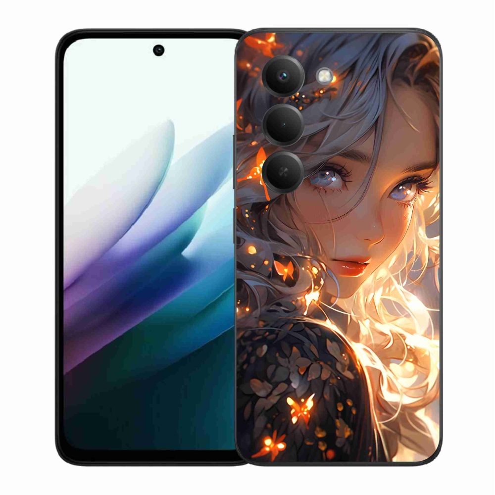 Gél borítás mmCase a Xiaomi Redmi 15 4G/5G (171mm) - lány és pillangók