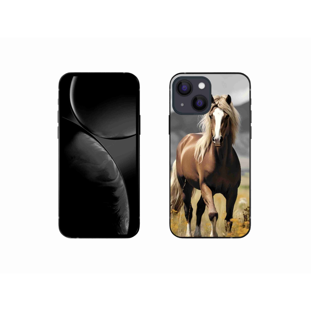 Zselés borítás mmCase iPhone 13 mini készülékhez - barna ló 1