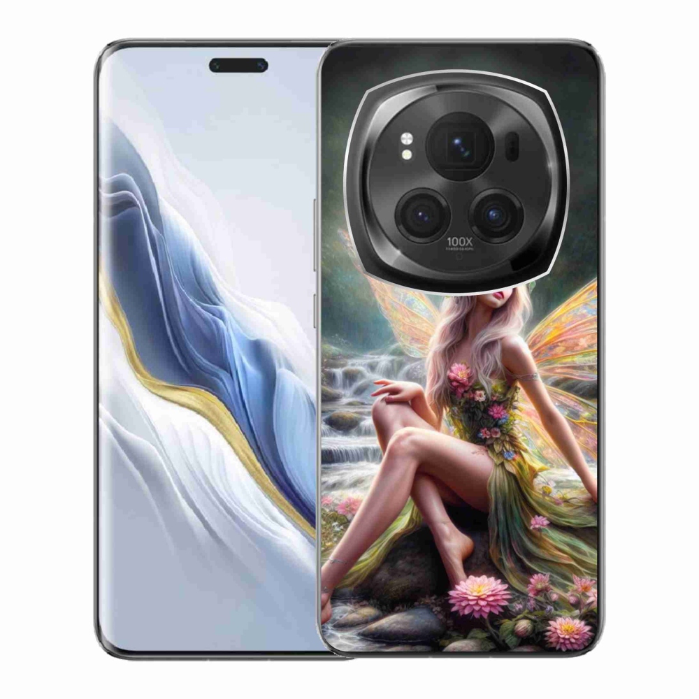 Zselés borítás mmCase a Honor Magic 6 Pro 5G - pillangó nőhöz 1