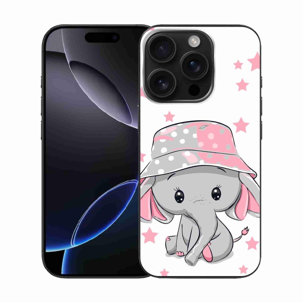 Zselés borítás mmCase iPhone 16 Pro készülékhez - rózsaszín elefánt