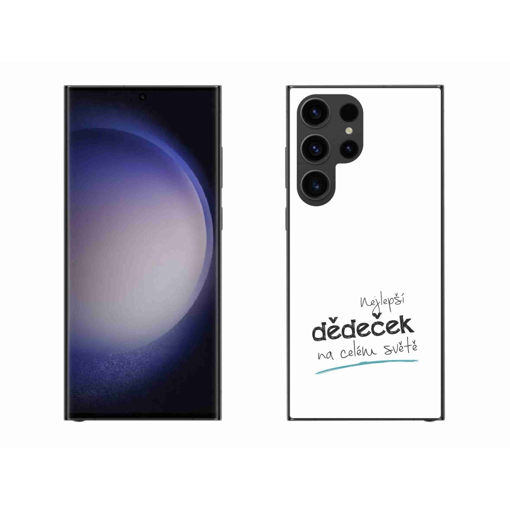 Gél borító mmCase Samsung Galaxy S23 Ultra 5G Ultra - legjobb nagypapa 3 fehér háttérrel