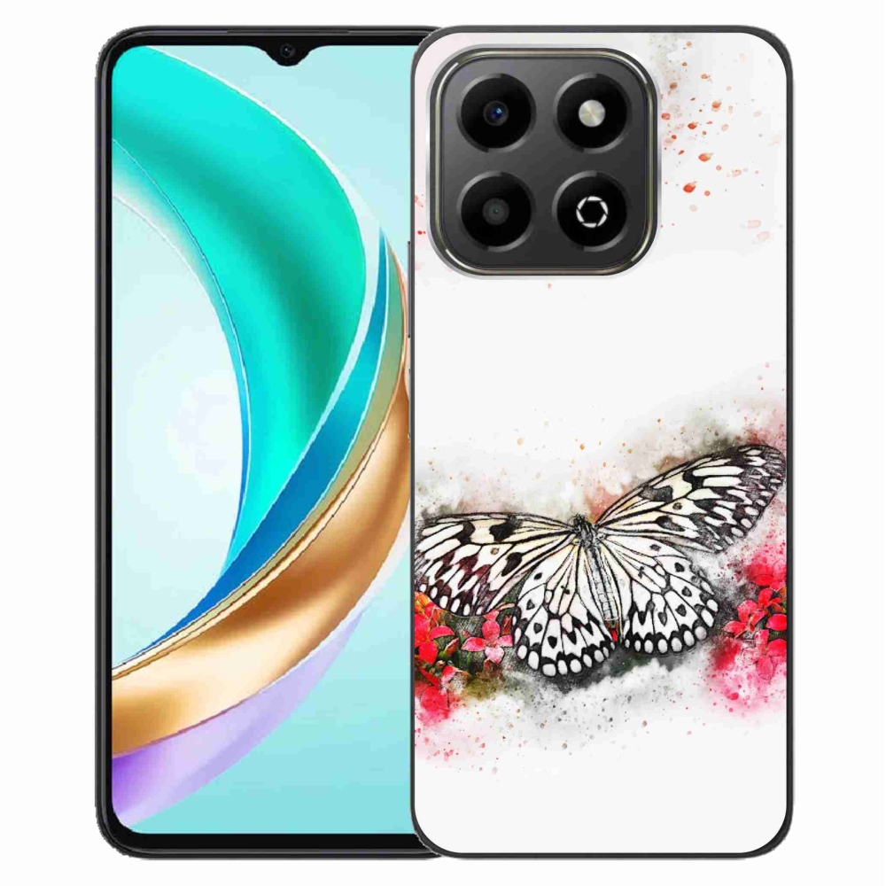 Zselés borítás mmCase a Honor X6b készülékhez - fekete-fehér pillangó