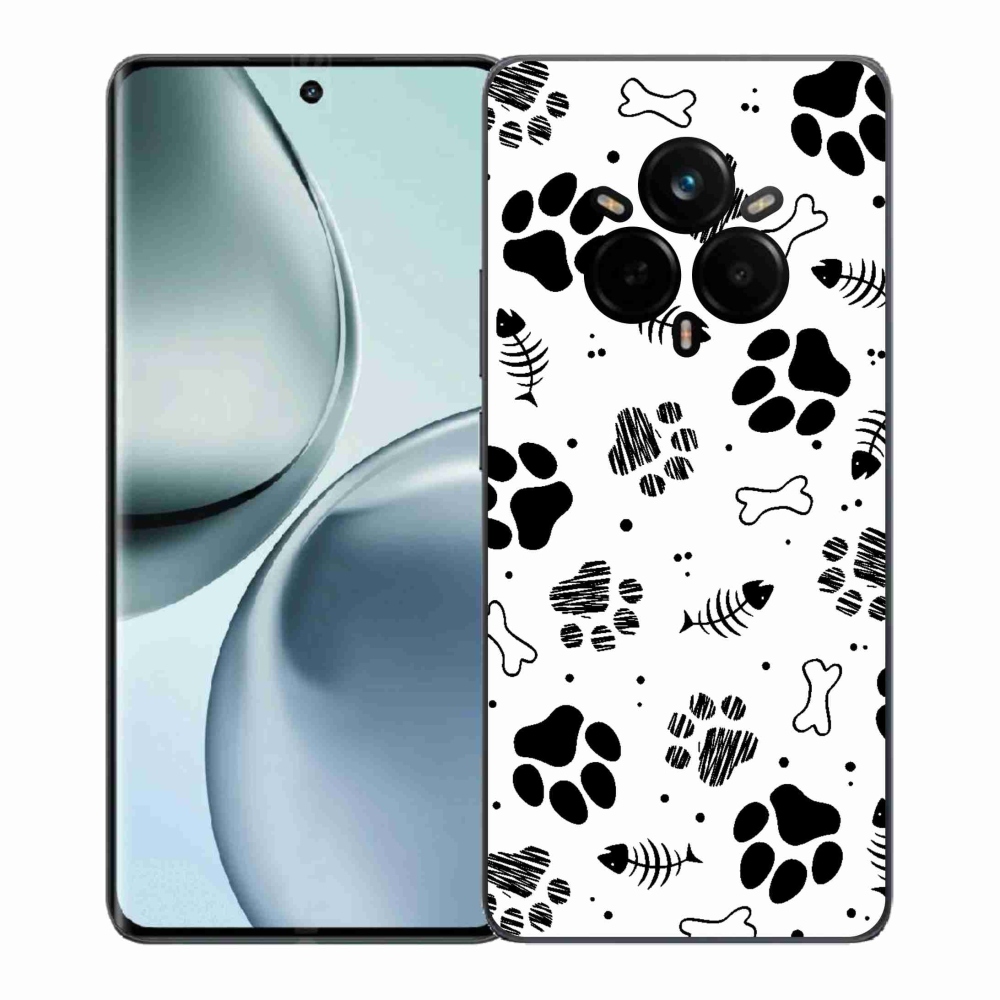 Gél borítás mmCase a Realme 14 Pro+ 5G készülékhez - kutyamancsok 1