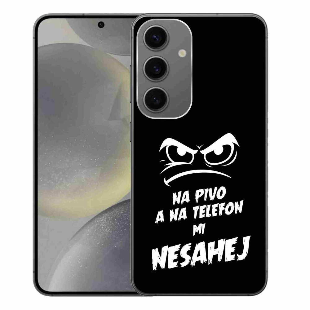 Gél borítás mmCase Samsung Galaxy S24+ - sör motívum 2 fekete háttérrel