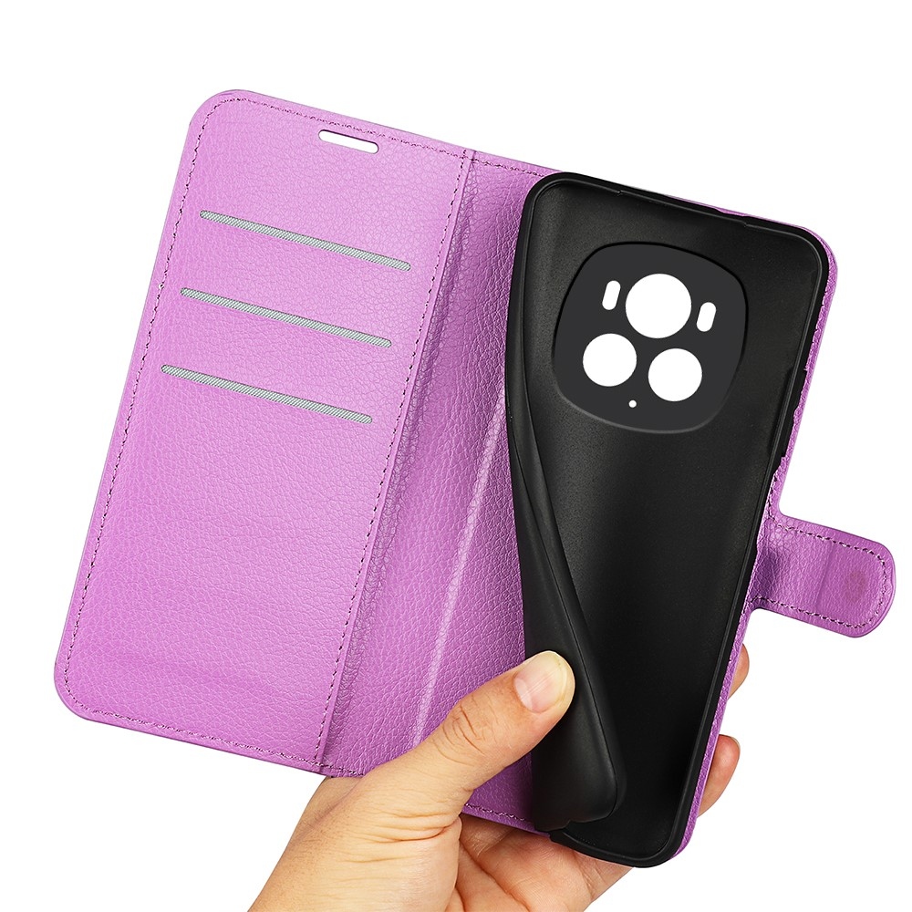 Litchi könyv tok a Honor Magic 6 Pro 5G készülékhez - lila