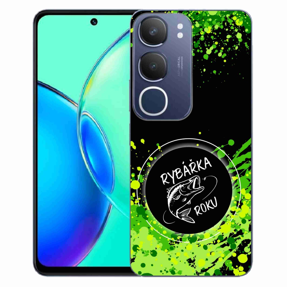 Gélburkolat mmCase a Vivo Y19s készülékre - az év halászának fekete háttere