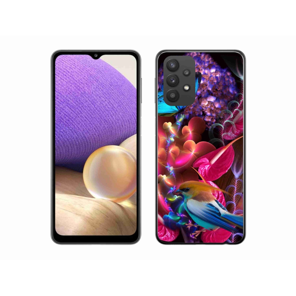 Zselés borító mmCase Samsung Galaxy A32 5G - színes virágokhoz