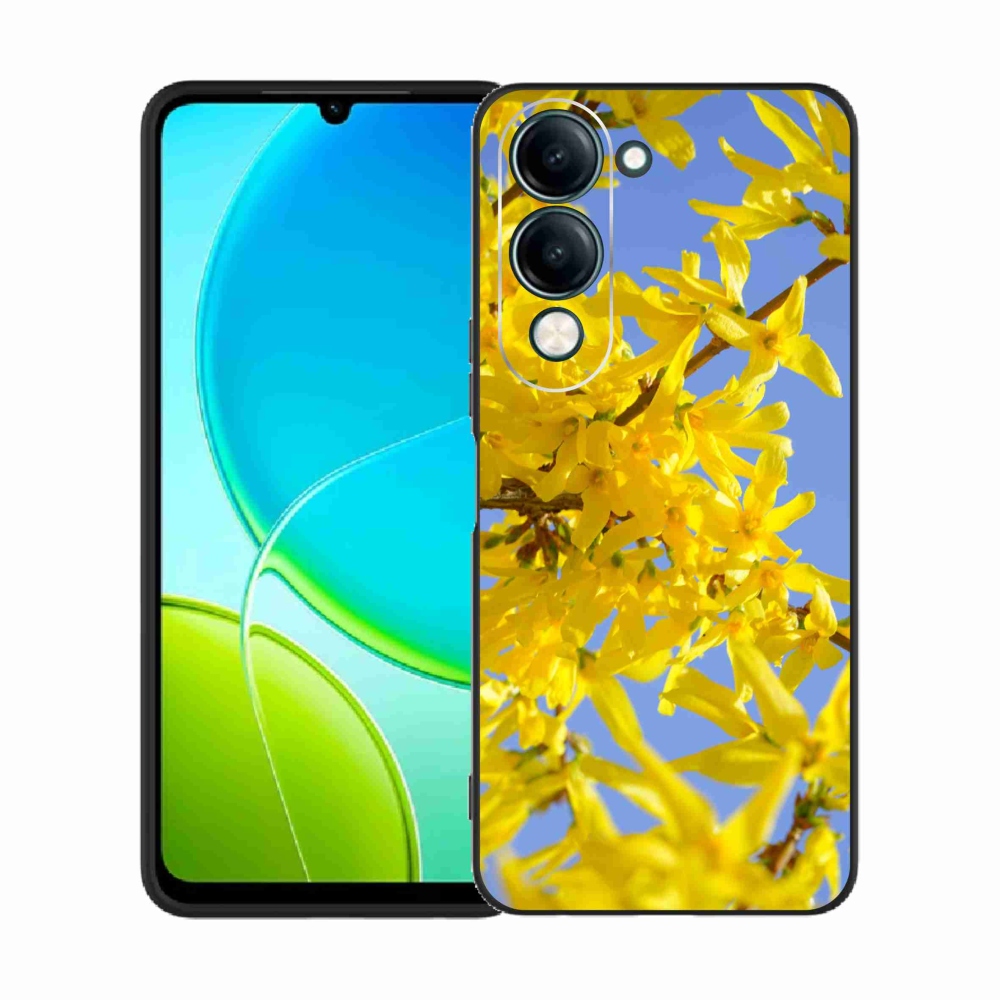 Gél védőhuzat mmCase a Vivo Y29s 5G-hez - sárga virágok