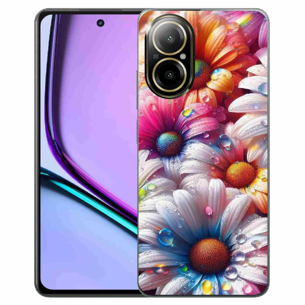 Zselés borító mmCase a Realme C67 készülékhez - színes margaréták