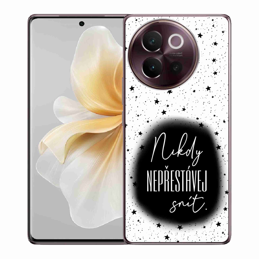 Gel Cover mmCase a Vivo V40 Lite 5G készülékre - Quote 1 fekete-fehér háttér