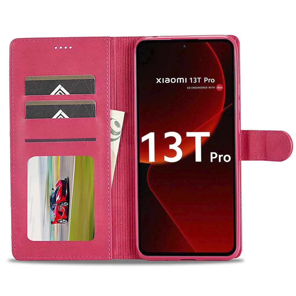 IMEEKE könyv tok Xiaomi 13T/13T Pro - rózsa