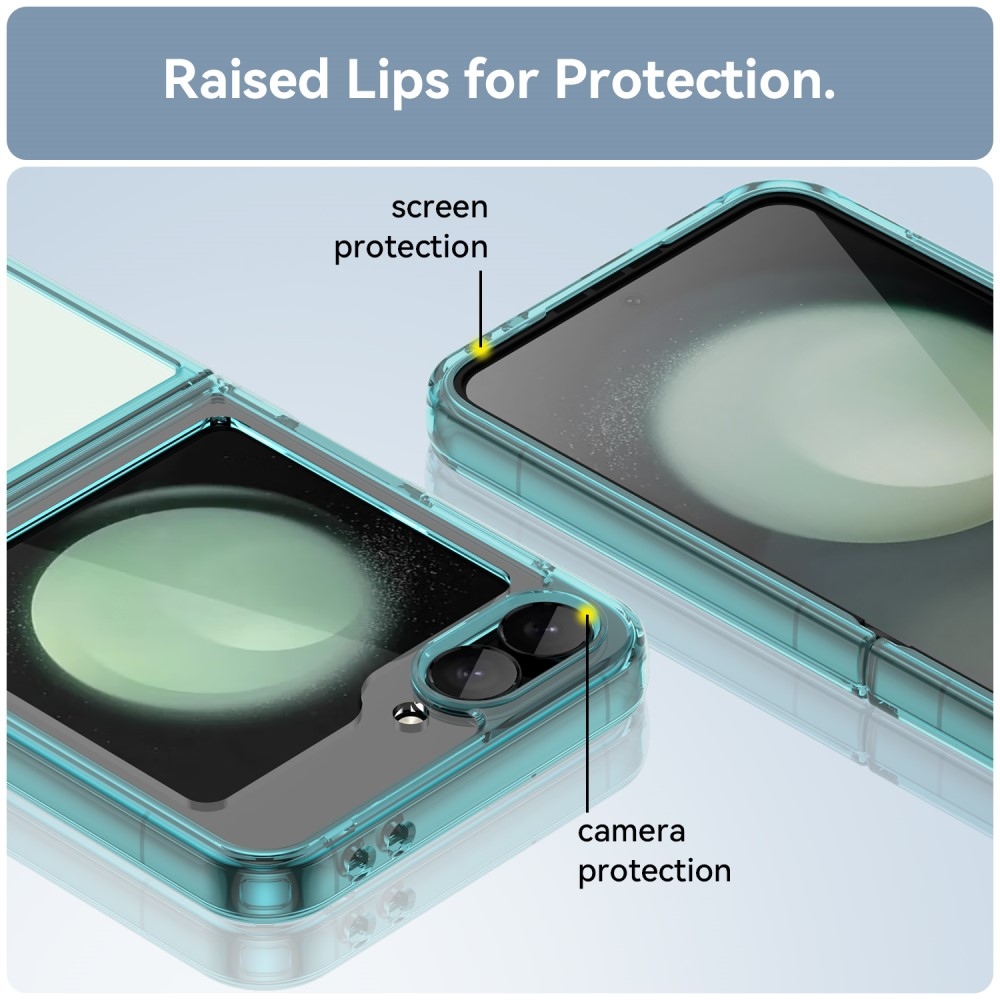 Gél tok kemény hátlappal Samsung Galaxy Z Flip6 5G készülékhez - világoskék színben