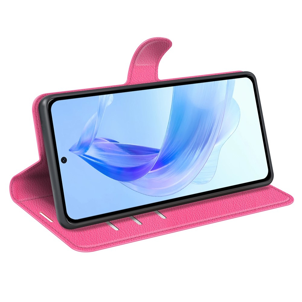 Litchi könyv tok a Honor 90 Lite-hoz - rózsaszínű