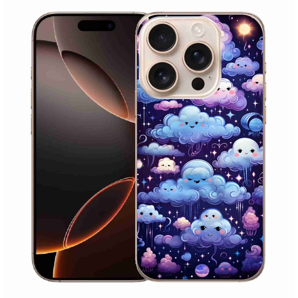 Zselés borítás mmCase iPhone 16 Pro Max készülékhez - felhők