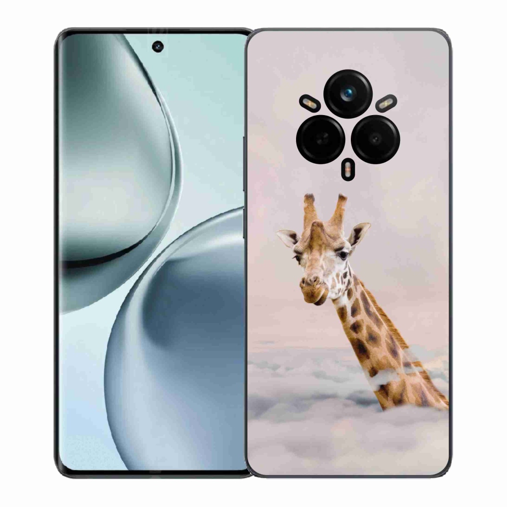 Gél borítás mmCase a Realme 14 Pro+ 5G számára - zsiráf a felhőkben
