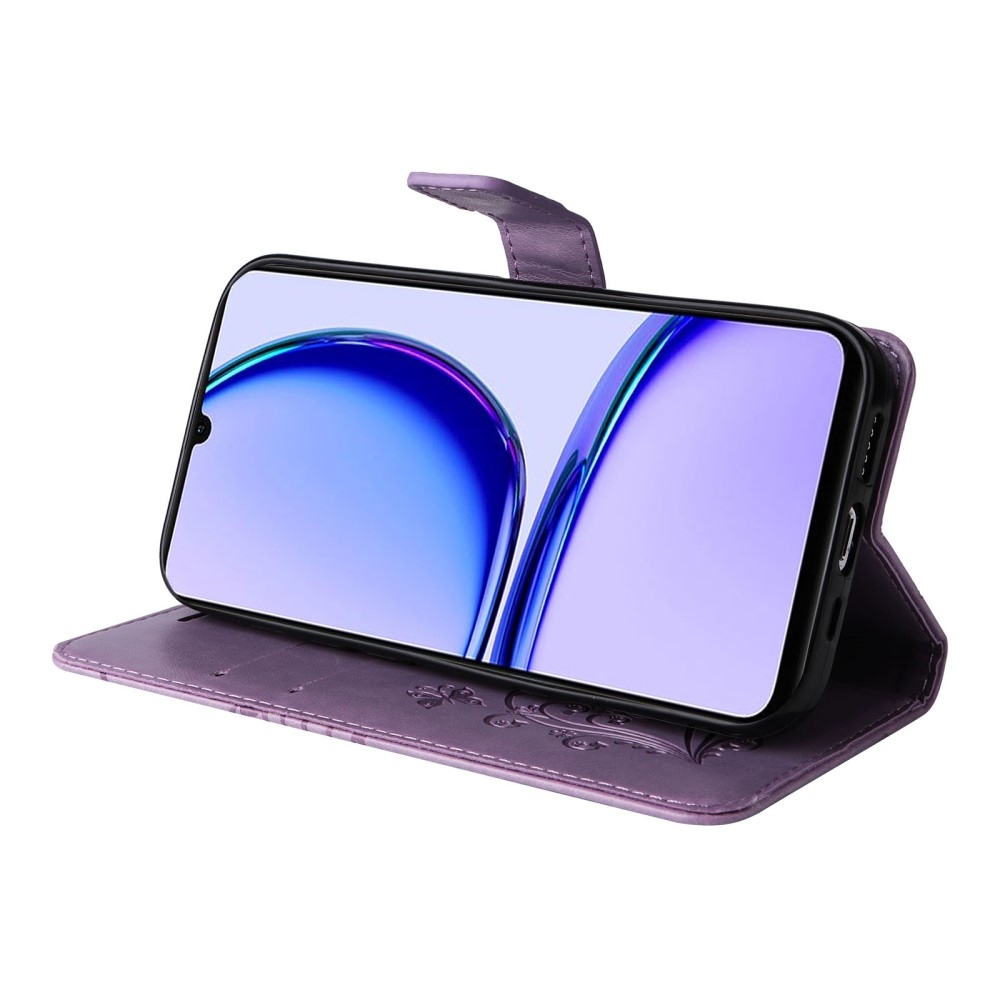 Nagy pillangó könyvtáska Realme C51/C53 készülékhez - lila