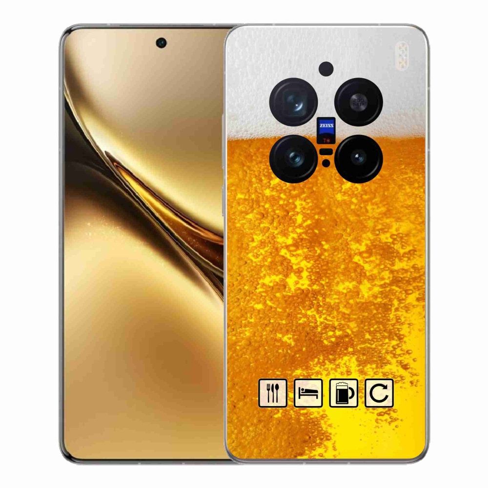 Zselés borítás mmCase a Vivo X200 Pro 5G számára - sör motívum 3