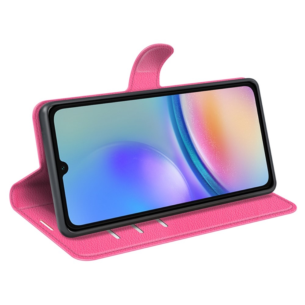 Litchi könyv tok Samsung Galaxy A05s készülékhez - rózsaszínű