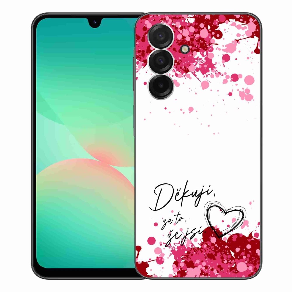 Gél borító mmCase Samsung Galaxy A26 5G - text in love 2 fehér háttér