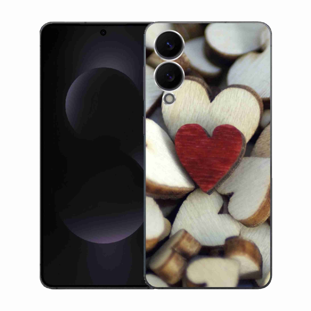 Gél borítás mmCase Samsung Galaxy S25 Edge készülékhez - gravírozott piros szív