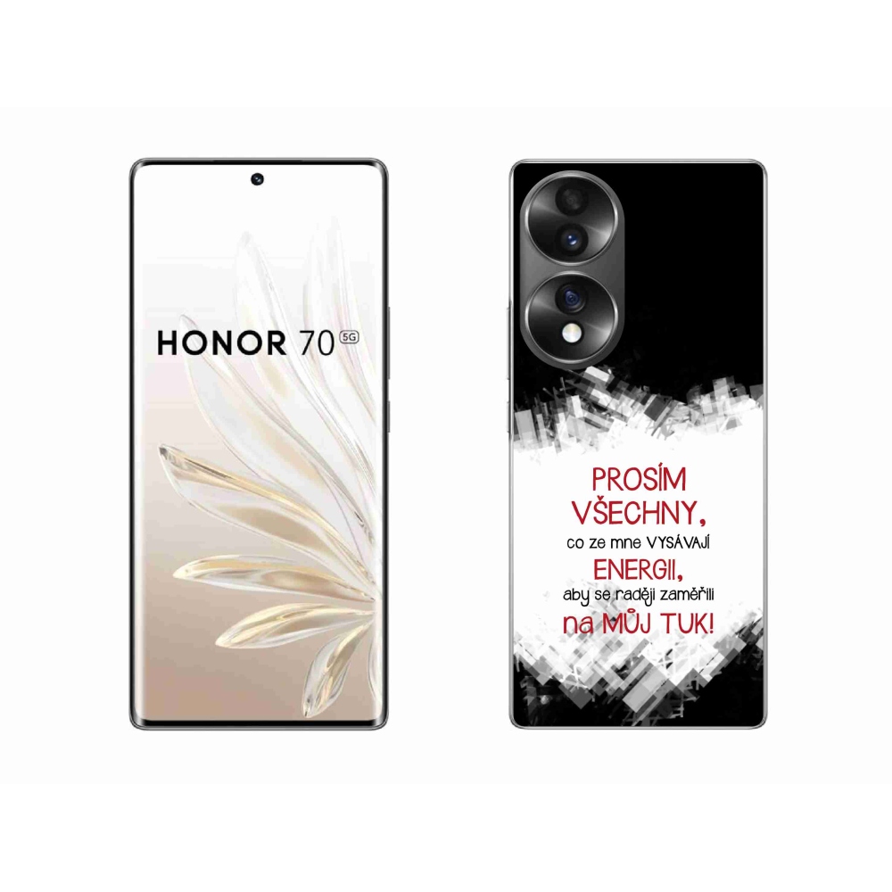 Zselés borító mmCase a Honor 70-hez - vicces szöveg 1 piros