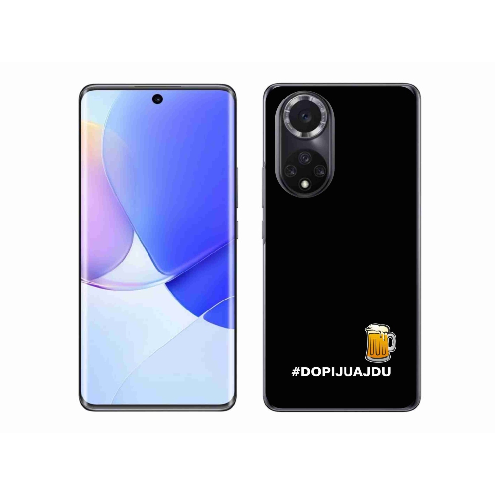 Gél borító mmCase a Honor 50 - sör motívum 1 fekete háttérrel