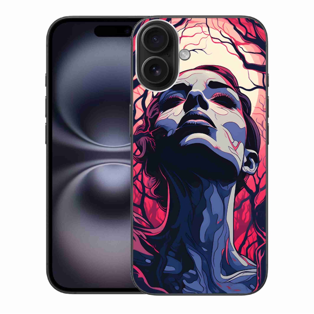 Zselés borítás mmCase iPhone 16 Plus készülékhez - absztrakt arc