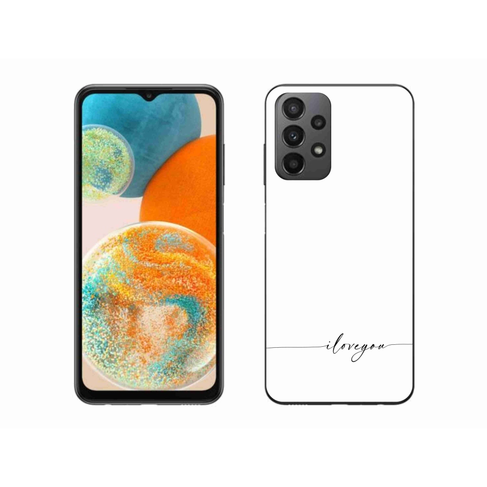 Gél borítás mmCase Samsung Galaxy A23 4G/5G - I love you fehér háttérrel
