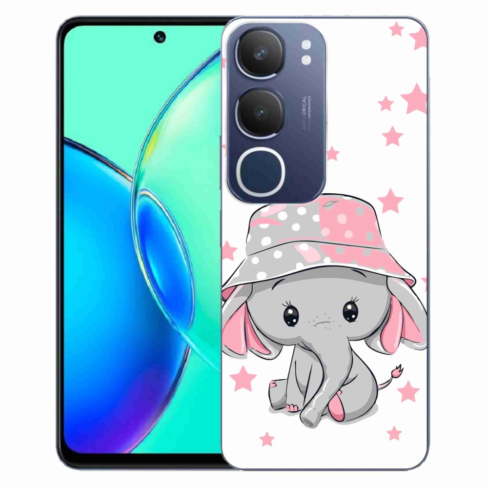 Gél védőburkolat mmCase a Vivo Y19s készülékhez - rózsaszín elefánt