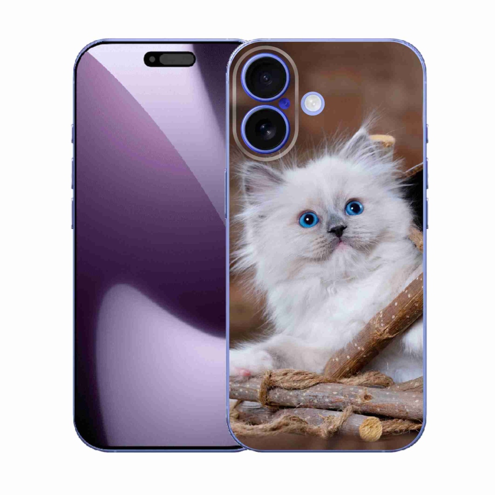 Gél borítás mmCase iPhone 17 készülékhez - fehér cica