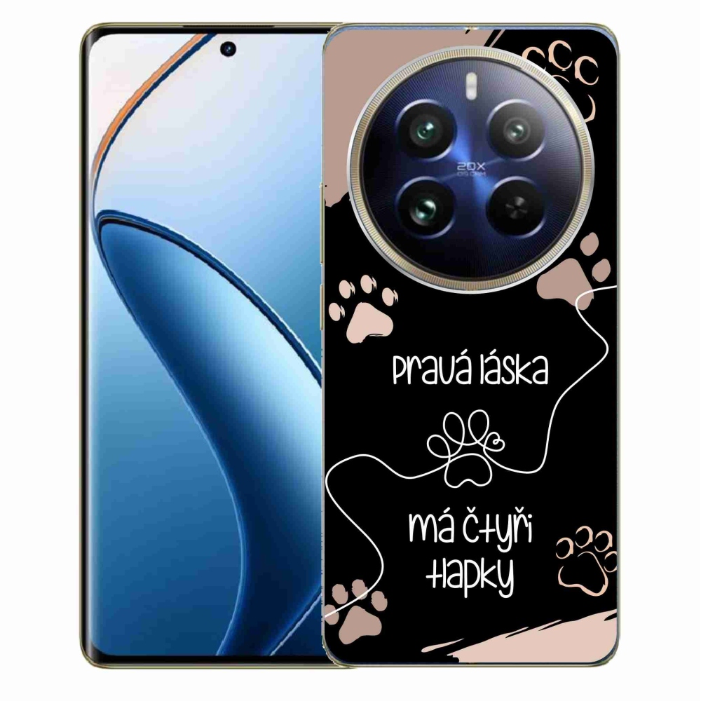 Gél borítás mmCase a Realme 12 Pro 5G/12 Pro+ 5G számára - kutyamotívum 1 fekete háttér