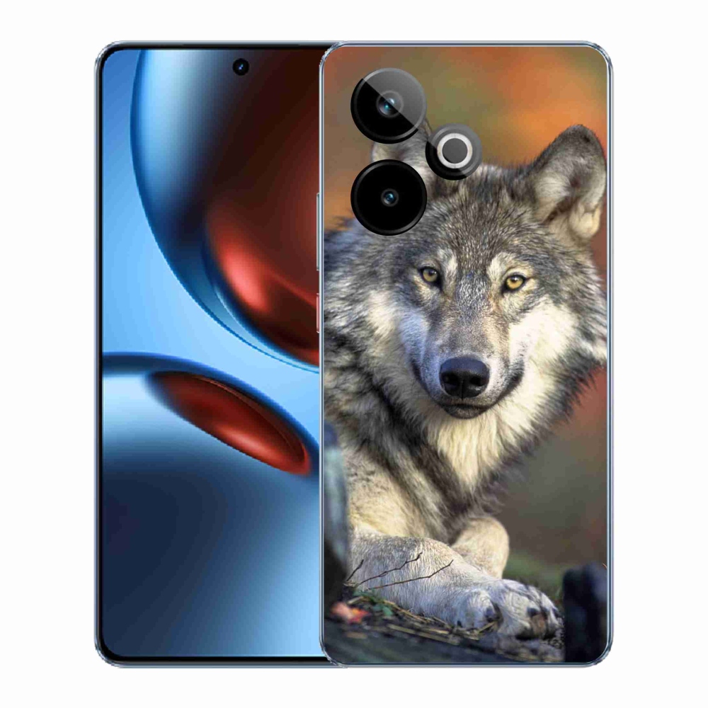 Rugalmas zselés tok mmCase képpel a Realme GT 7 5G/GT 7T 5G számára - farkas