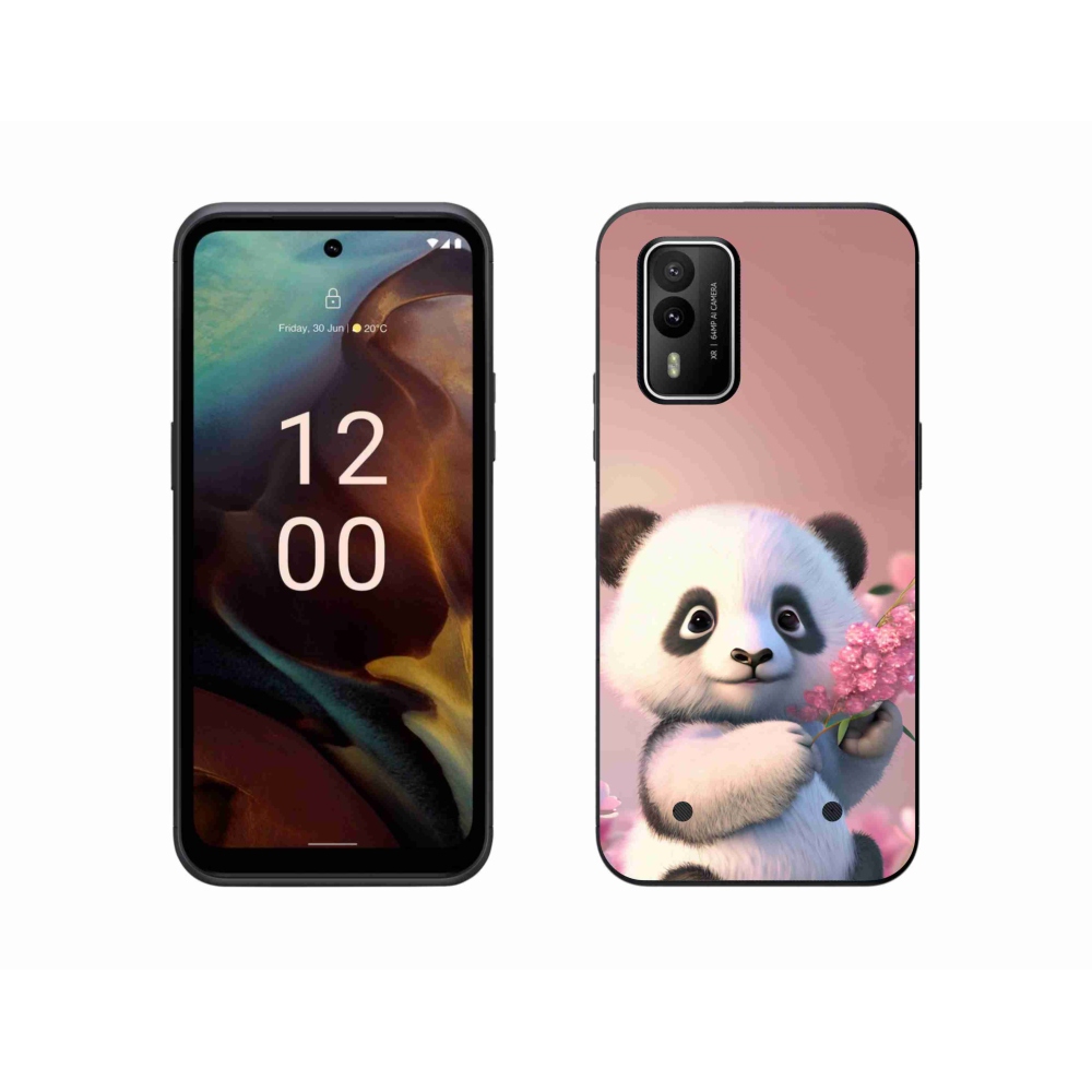 Zselés borítás mmCase a Nokia XR21 készülékhez - aranyos panda