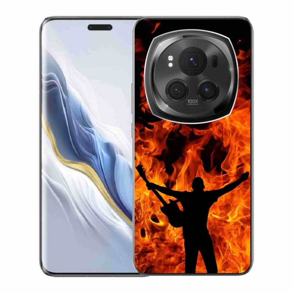 Gél borítás mmCase a Honor Magic 6 Pro 5G számára - zenész és tűz