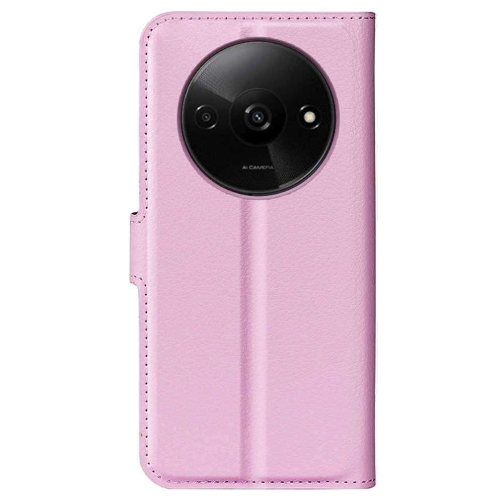 Litchi könyv tok Xiaomi Redmi A3-hoz - rózsaszín