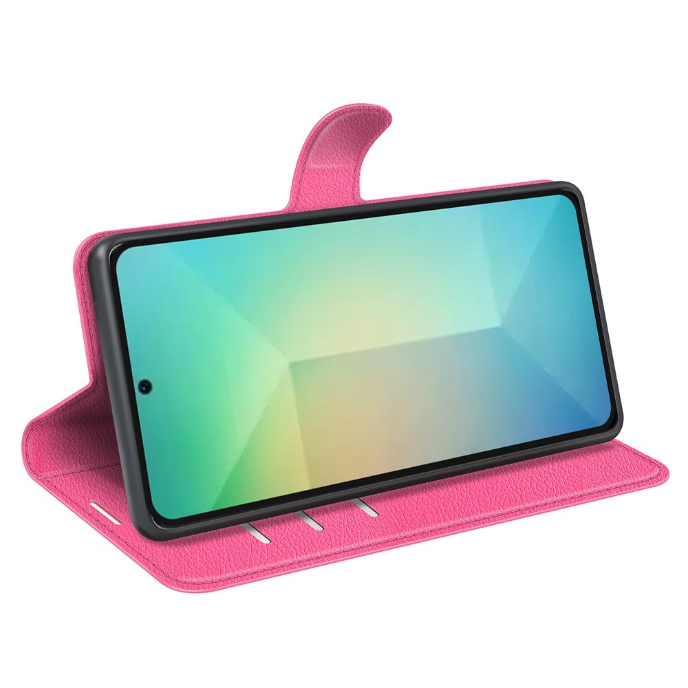 Litchi könyv tok Samsung Galaxy S25-hez - rózsaszínű