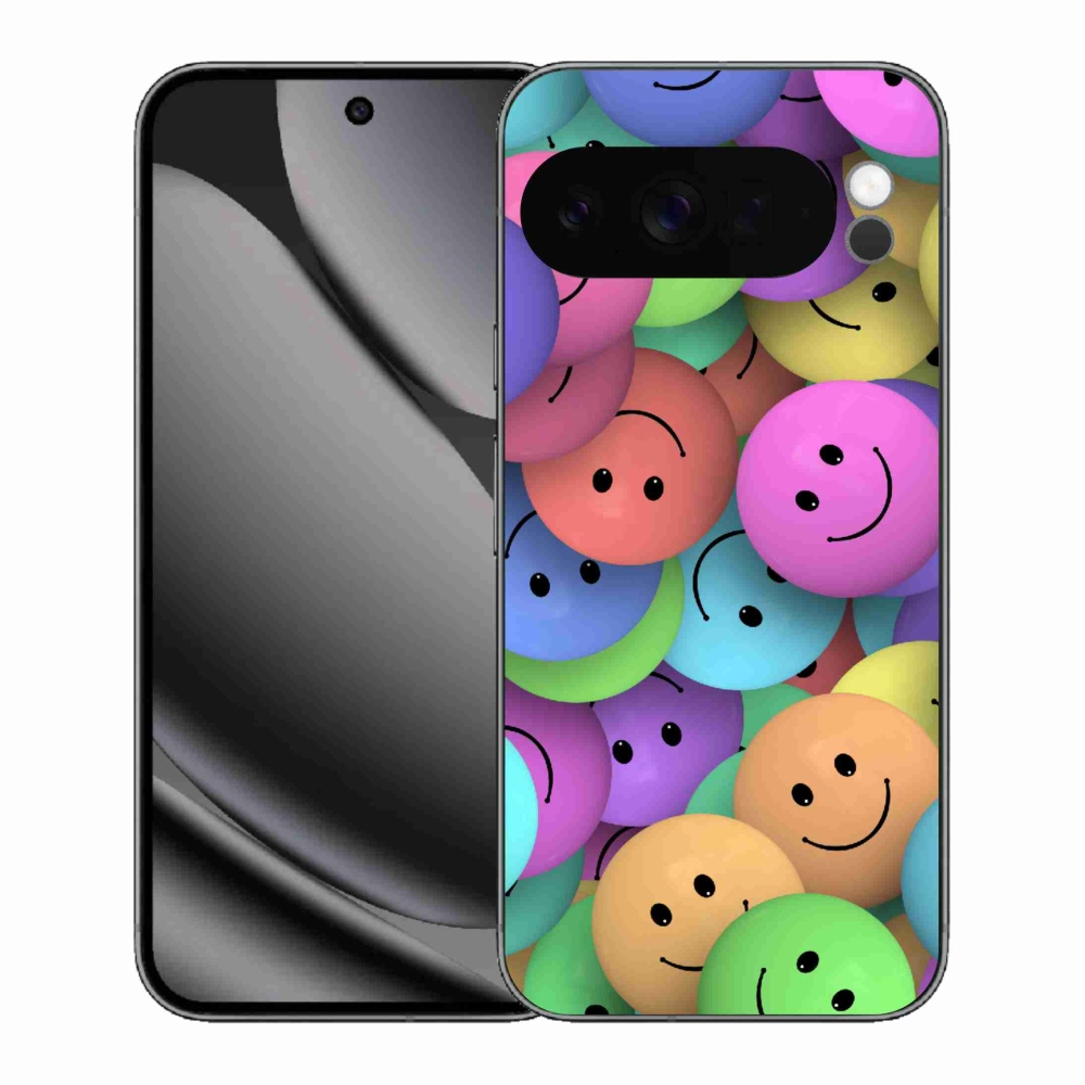 Zselés borítás mmCase a Google Pixel 10 Pro XL-hez - színes smiley-kkal
