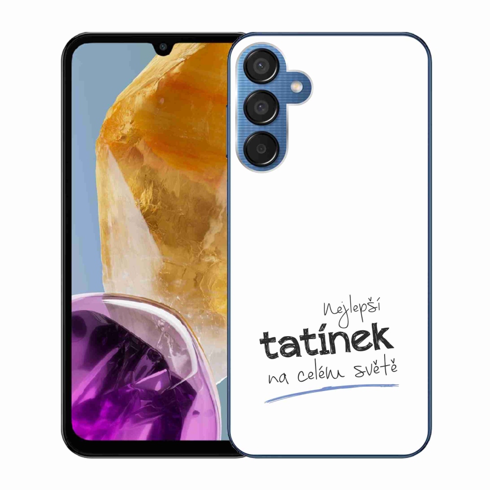 Gél borító mmCase Samsung Galaxy M15 5G - legjobb apuci 4 fehér háttérrel