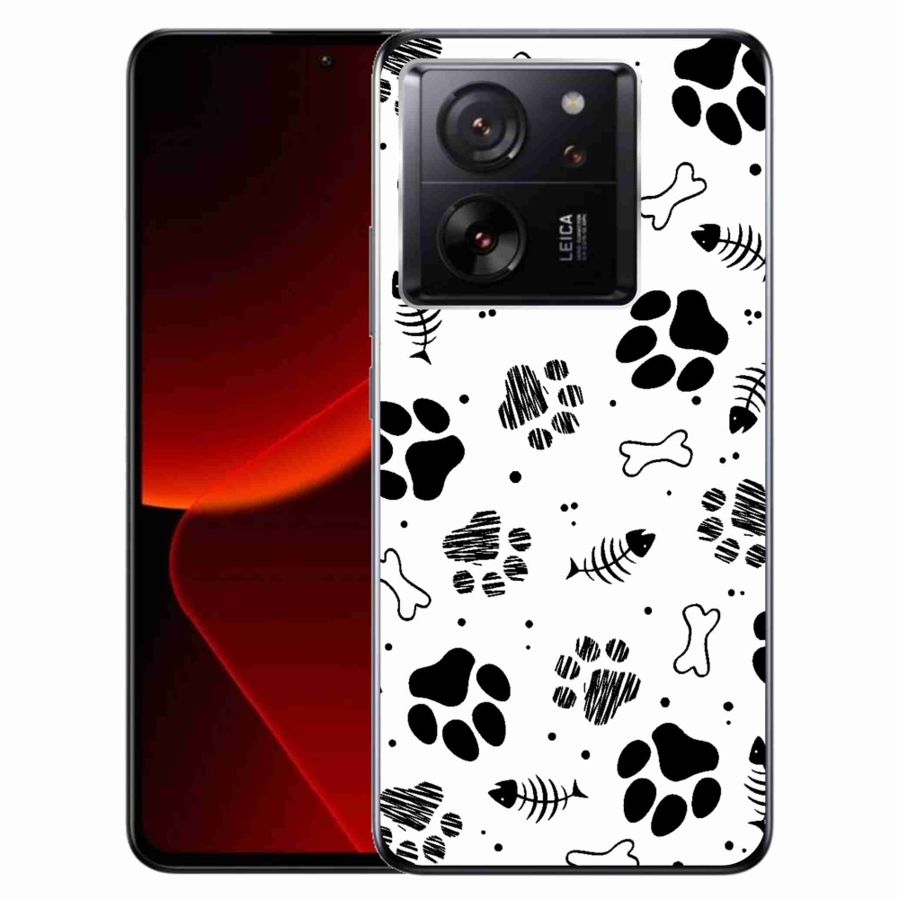 Gél borítás mmCase a Xiaomi 13T/13T Pro számára - kutyamancsok 1