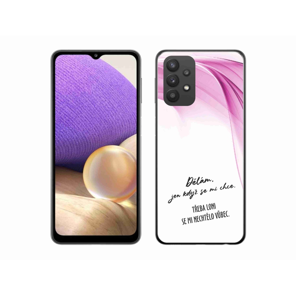 Gél borító mmCase Samsung Galaxy A32 5G - vicces szöveg 12 fehér háttér