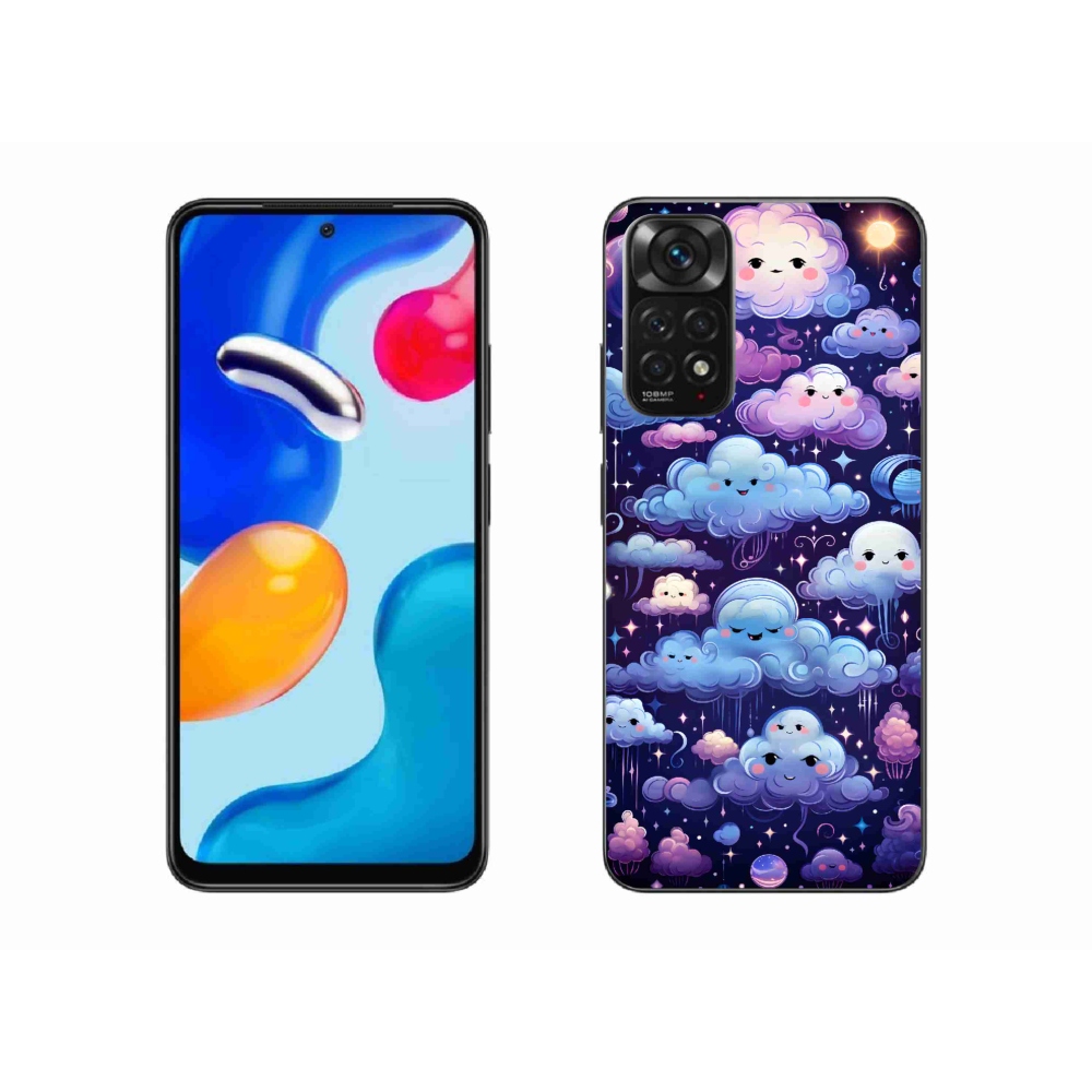 Gél borítás mmCase a Xiaomi Redmi Note 11 4G-hez - felhők