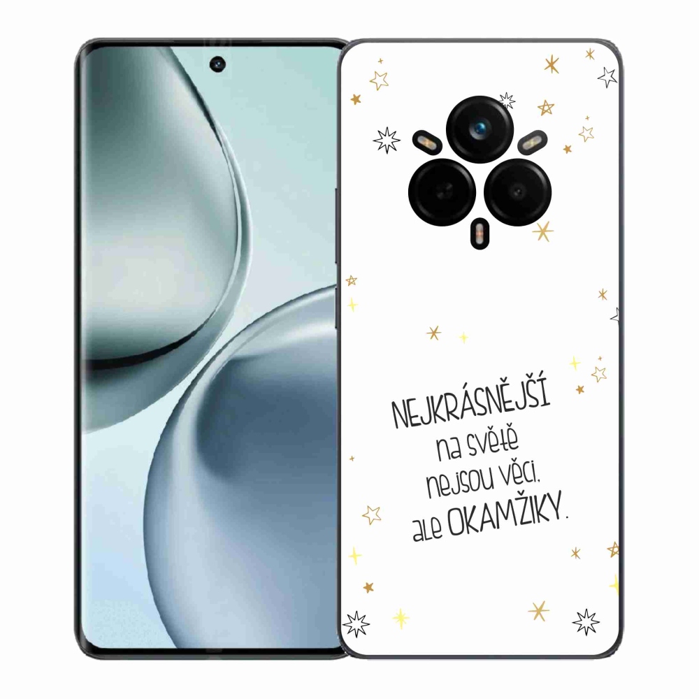 Gélborítás mmCase a Realme 14 Pro+ 5G-n - idézet 4 fehér háttér