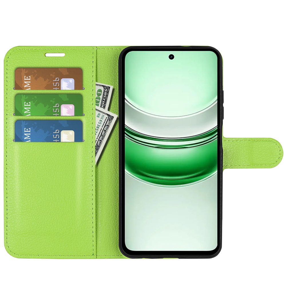 Litchi könyvtáska a Realme C71 készülékhez - zöld