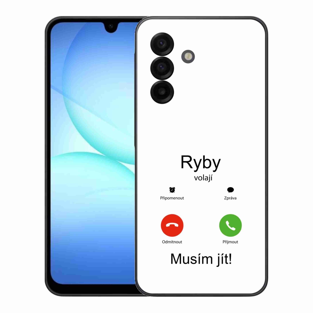 Gél borító mmCase Samsung Galaxy A17 4G/5G - hal hívás fehér háttérrel