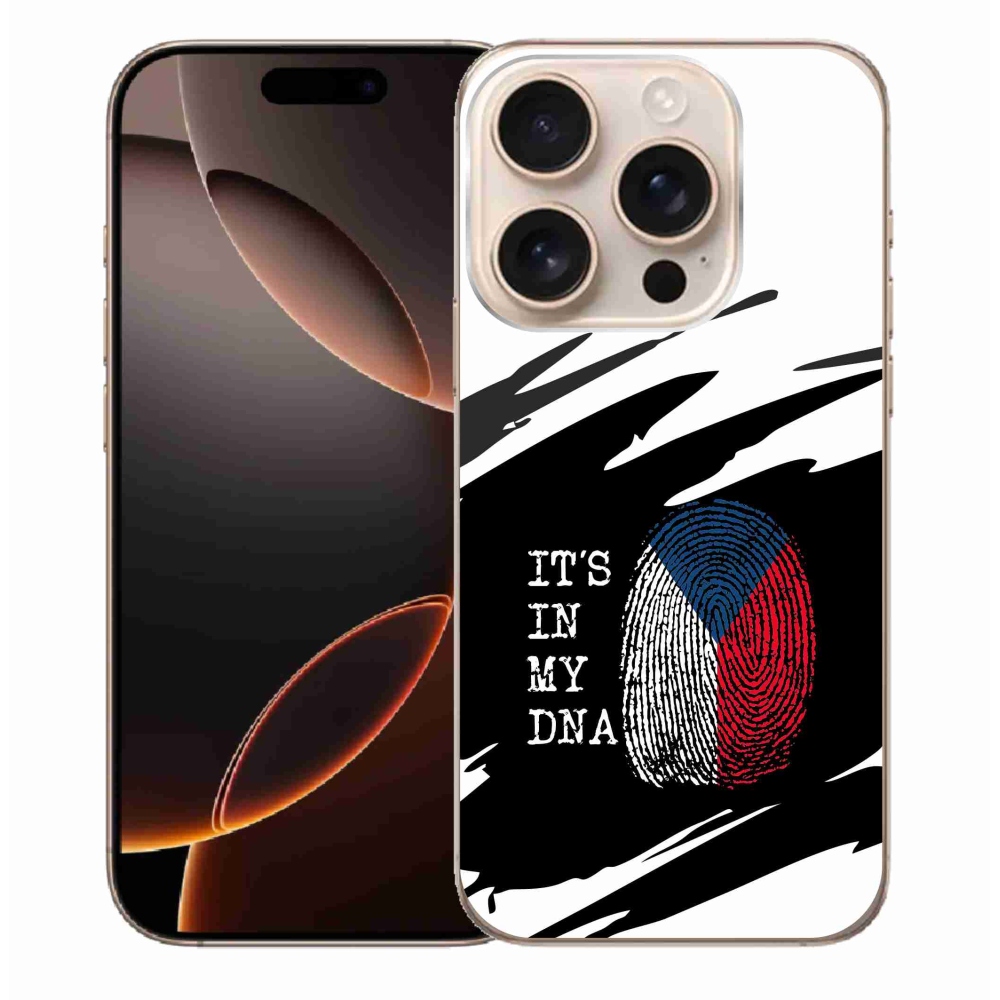 Zselés borítás mmCase iPhone 16 Pro Max készülékhez - zászlós ujjlenyomat fekete és fehér háttérrel