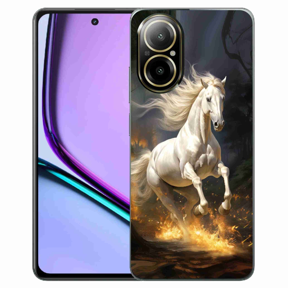 Zselés borítás mmCase a Realme C67 készülékhez - fehér ló 2