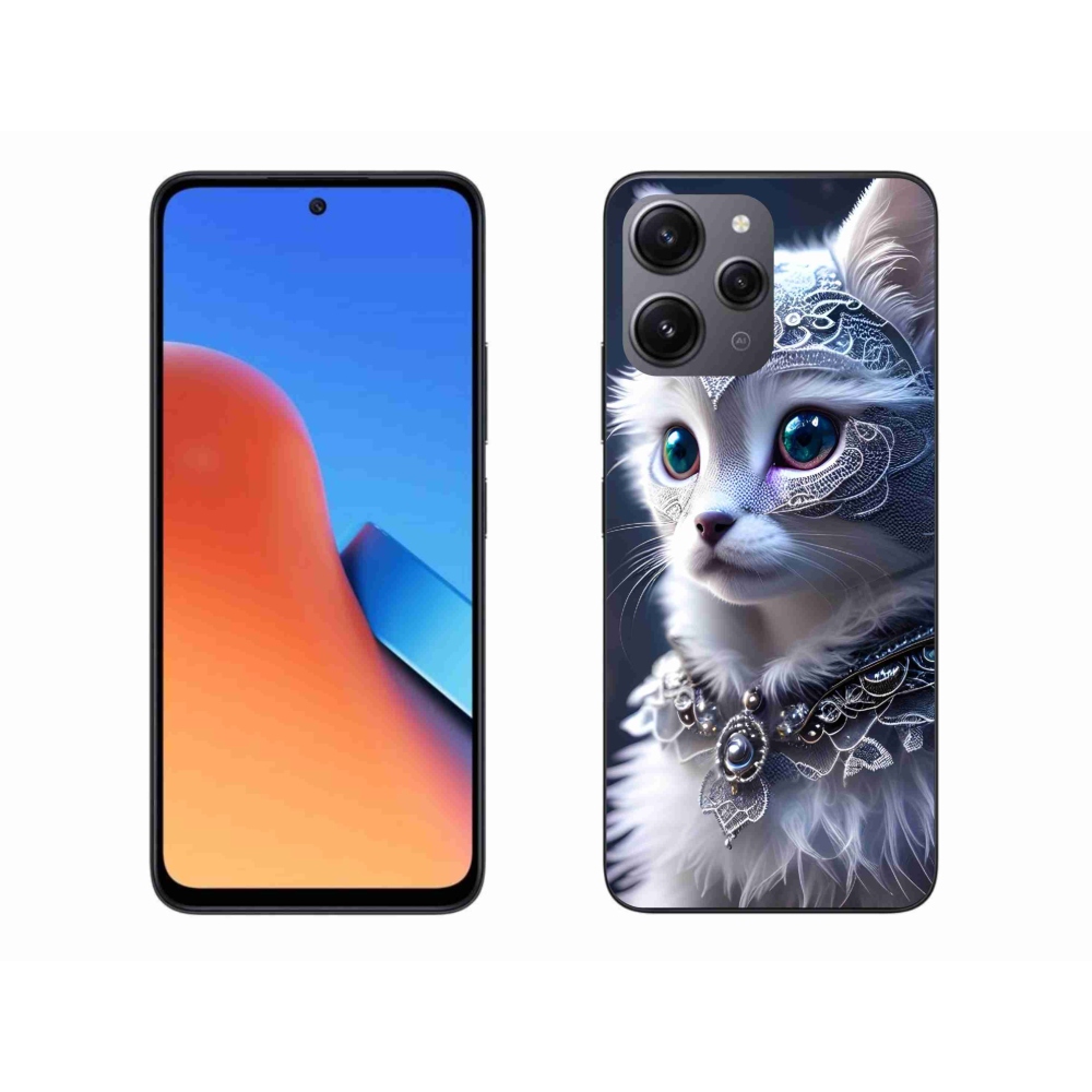 Gél borítás mmCase a Xiaomi Redmi 12-hez - fehér macska