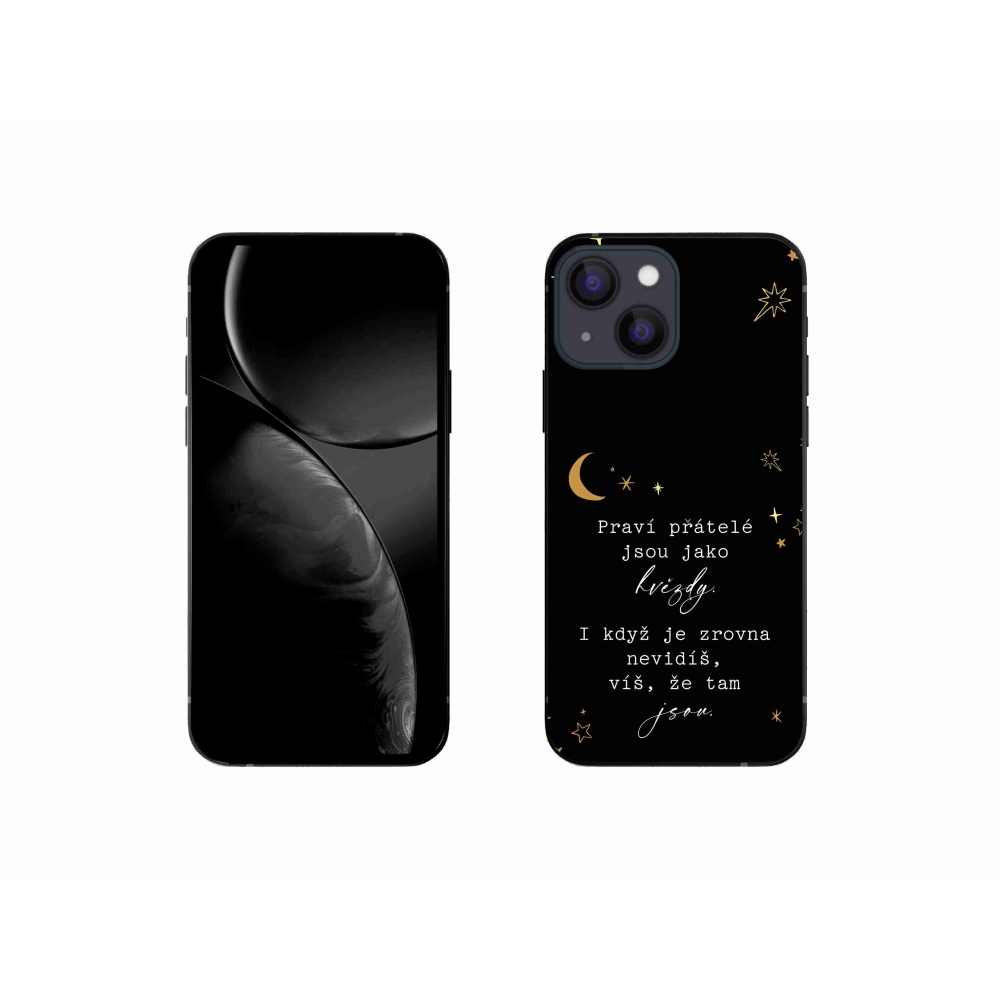 Gél borítás mmCase iPhone 13 mini 5.4 - idézet 6 fekete háttérhez