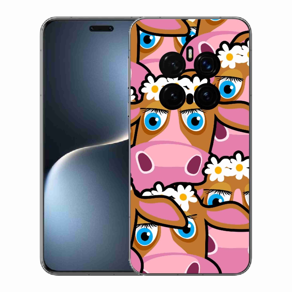 Zselés borítás mmCase a Honor Magic 7 Pro 5G számára - karikatúrás tehenek
